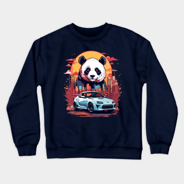 Cute Panda Crewneck Sweatshirt by thepopflix